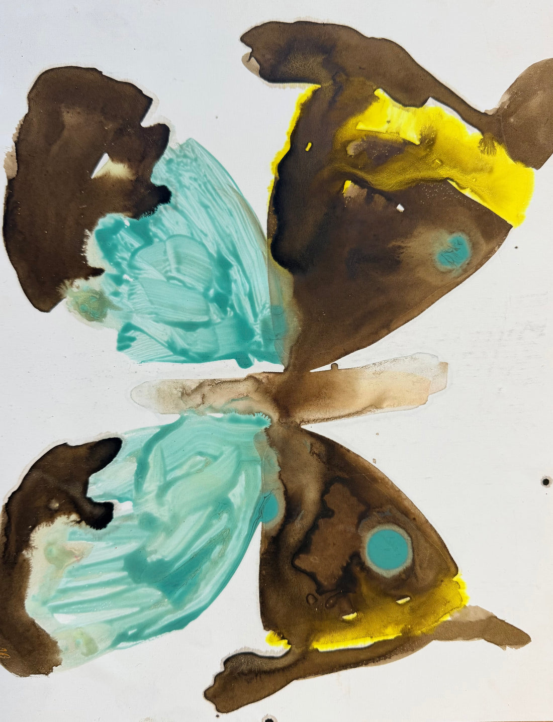 Turquoise and Yellow Moth