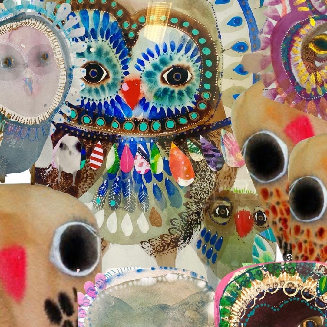 Owl Collage & Watercolour Masterclass - November 2025