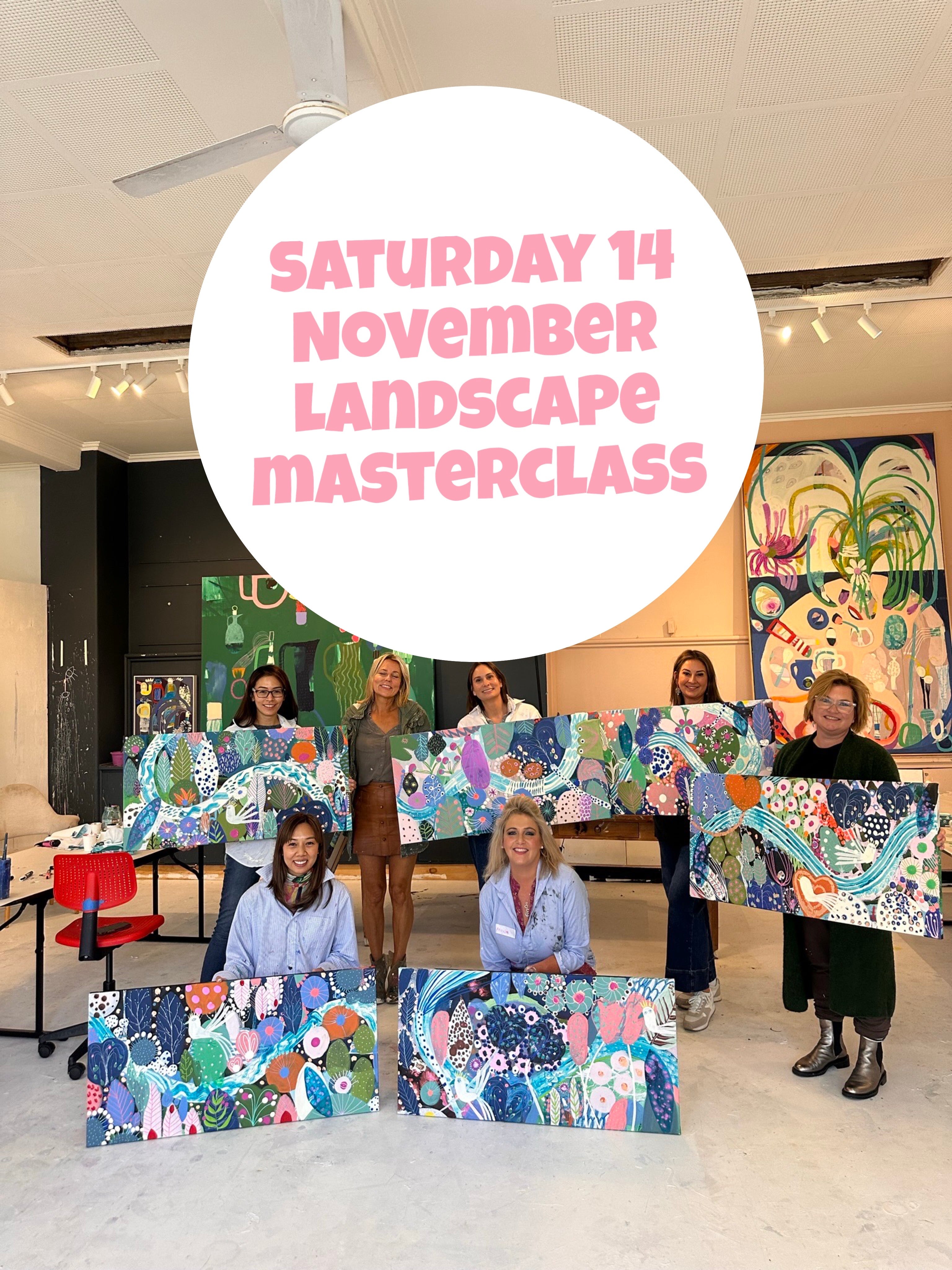 IN STUDIO LANDSCAPE MASTERCLASS - Saturday November 14th
