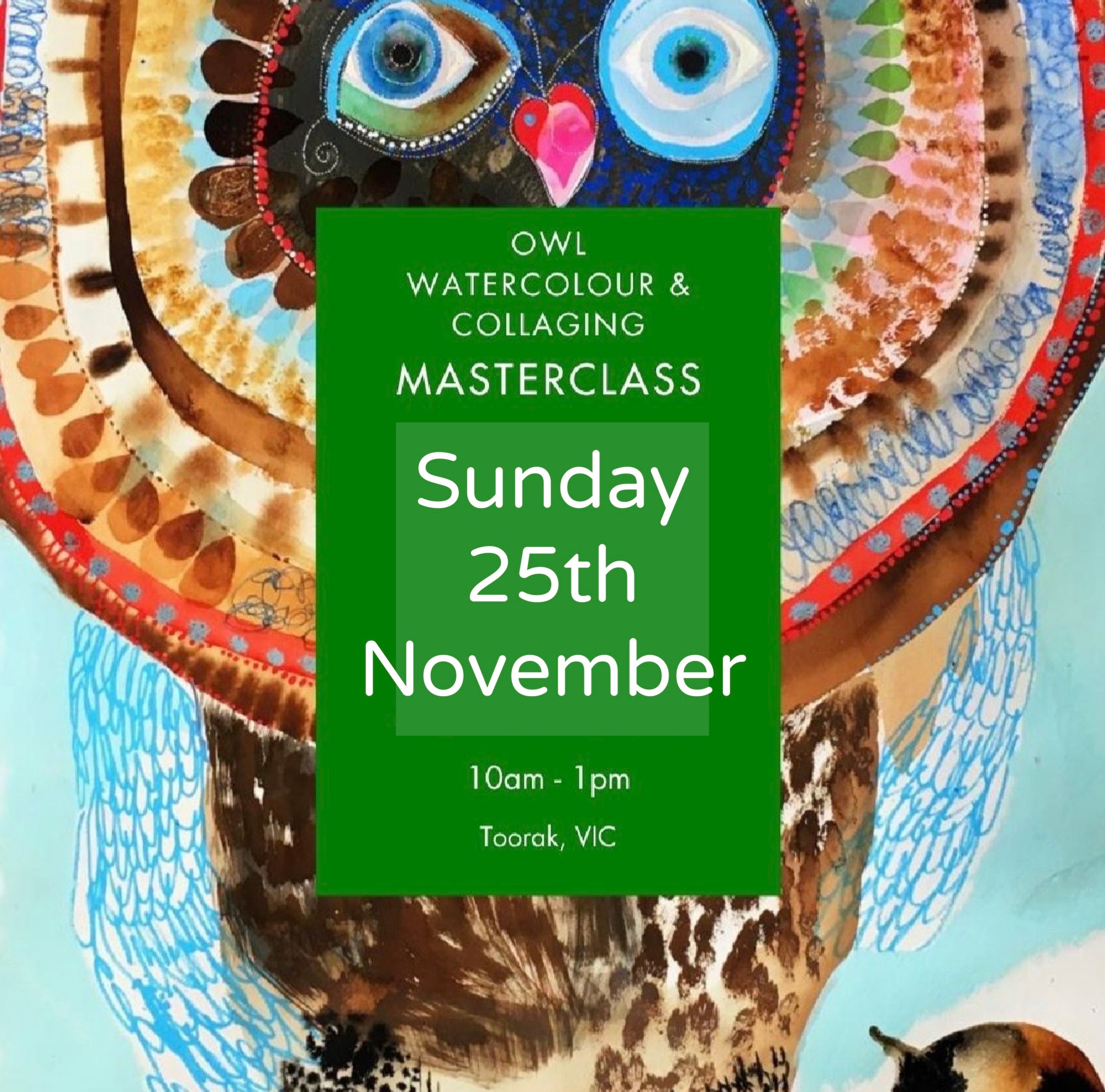 Owl Collage & Watercolour Masterclass - November 2025