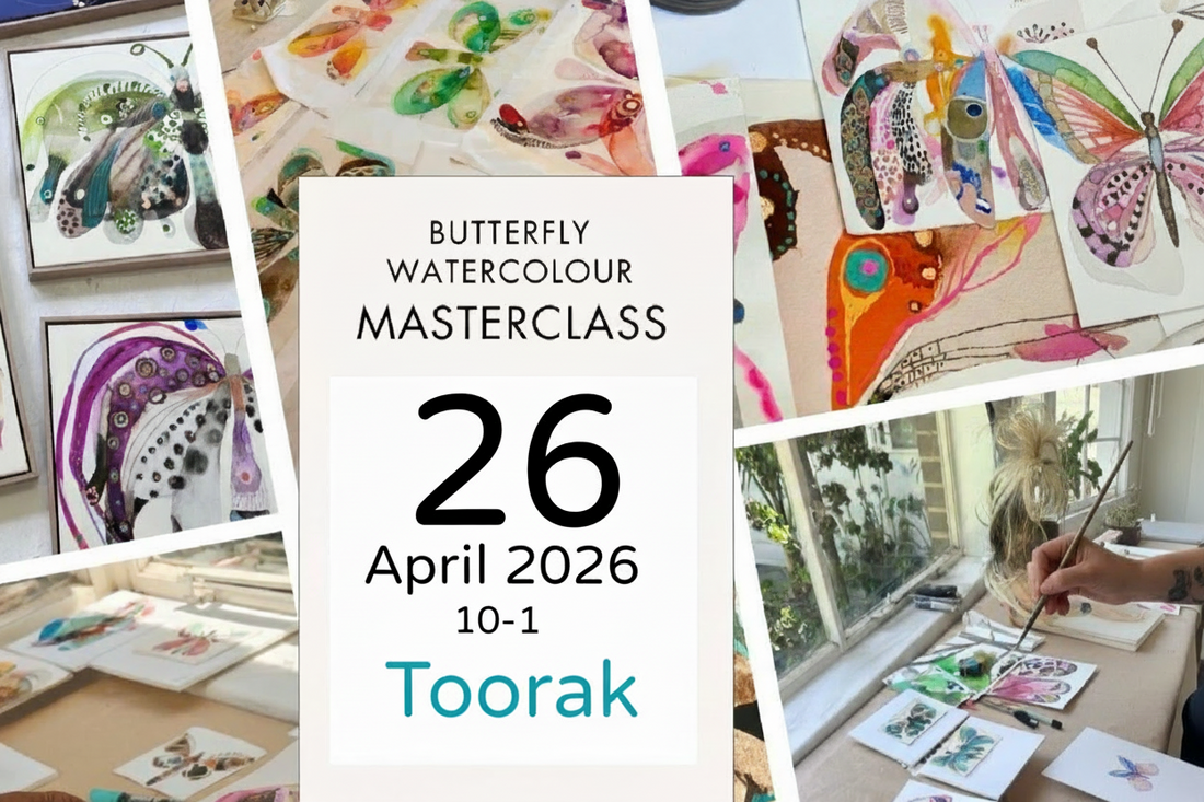 IN STUDIO BUTTERFLY WATERCOLOUR MASTERCALL - APRIL