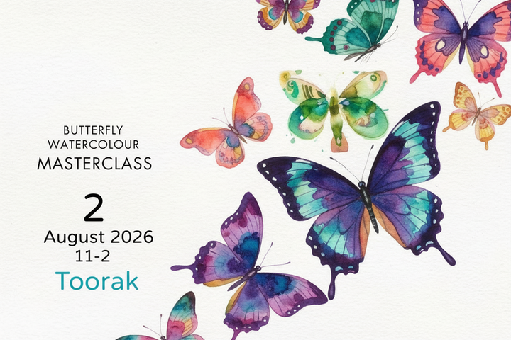 IN STUDIO BUTTERFLY WATERCOLOUR MASTERCLASS - AUGUST