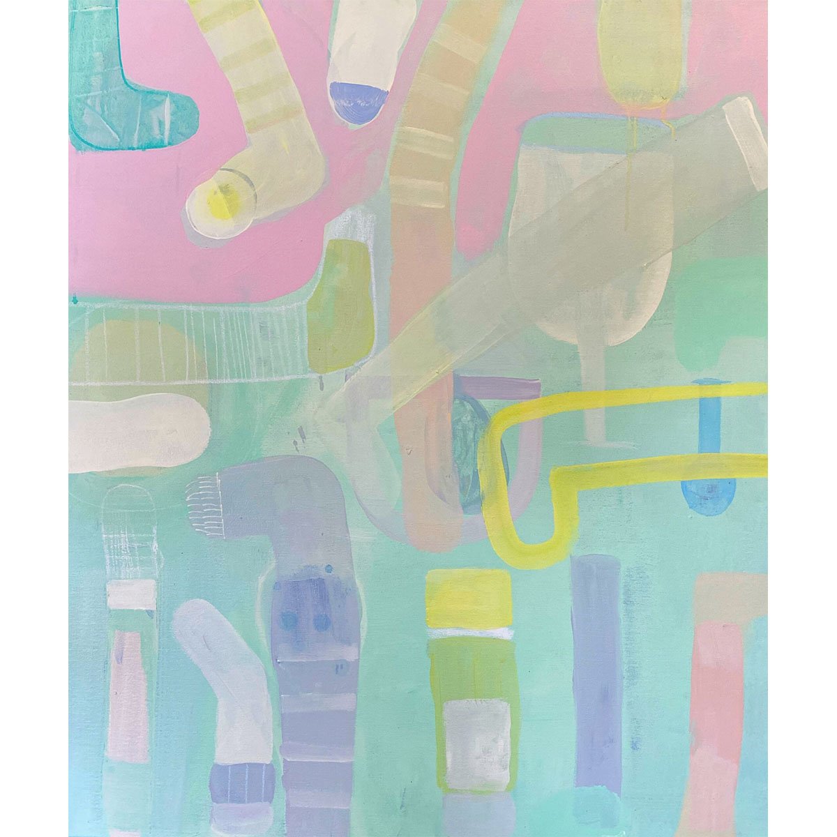 Collection of Odd Socks in Pastel- Original-JessieBreakwell-Jessie Breakwell Gallery