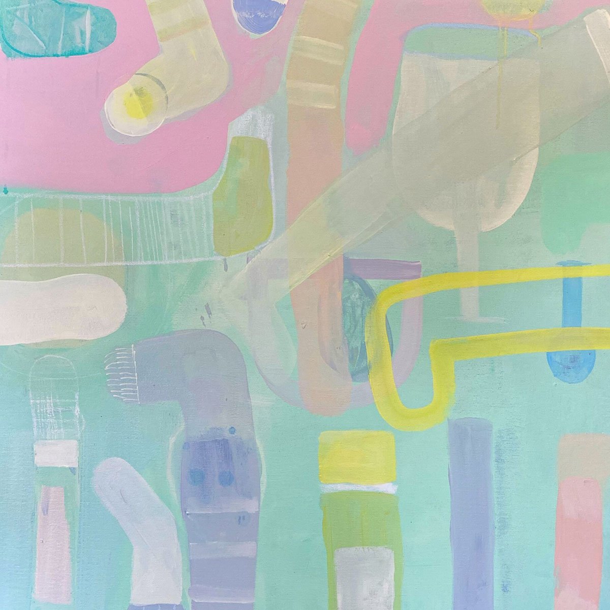 Collection of Odd Socks in Pastel- Original-JessieBreakwell-Jessie Breakwell Gallery