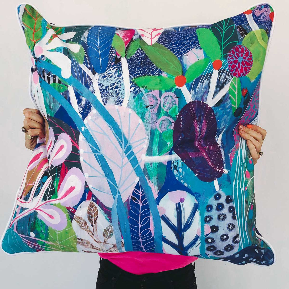 Swimming Upstream Cushion-JessieBreakwell-Jessie Breakwell Gallery